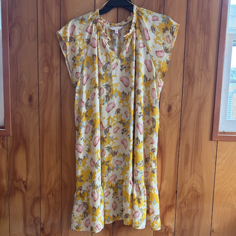 LC Lauren Conrad Yellow Floral Dress